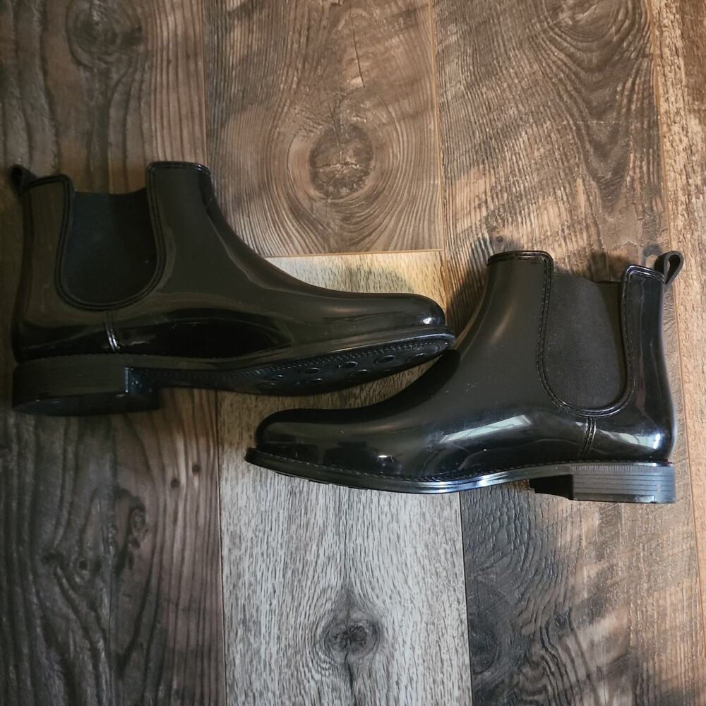 Henry Ferrera Women's Black Ankle Rain Boots